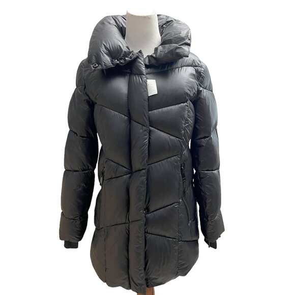 $320 NWT Calvin Klein Sorona Aura Black Puffer Jacket Women's Size S Small NWT - Picture 1 of 14